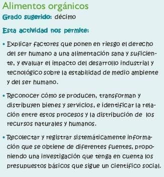 alimentos organicos competencias en ciencias sociales