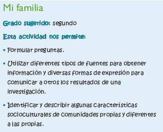 mi familia competencias en ciencias sociales