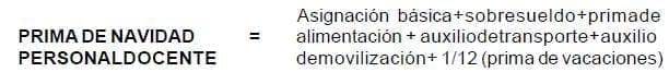 Prima de Navidad Personal Docente
