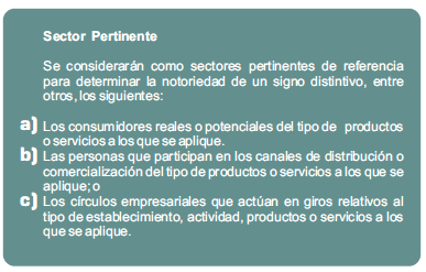 Sector pertinente - Signos distintivos Sector pertinente - Signos distintivos