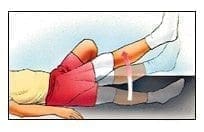 Elevación con pierna extendida