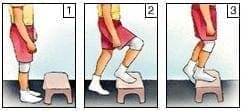 Suba un escalón, hacia delante - Ejercicios para la rodilla