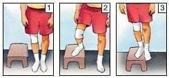 Suba un escalón, lateral - Ejercicios para la rodilla