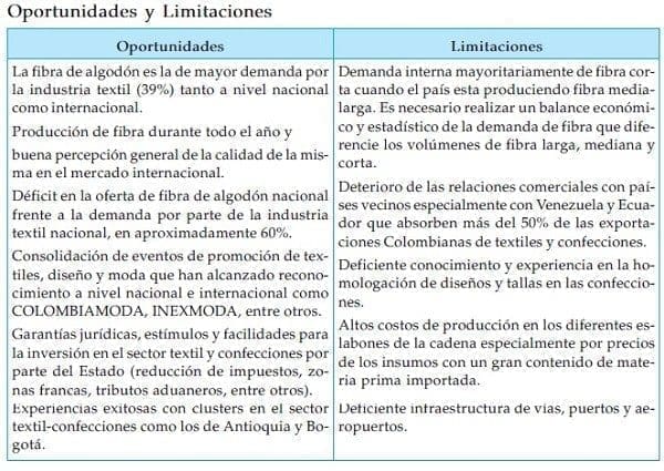 Oportunidades y Limitaciones industria de algodon Oportunidades y Limitaciones industria de algodon
