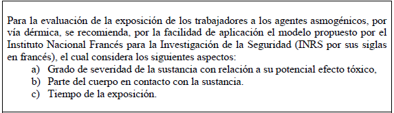 Agentes asmogénicos por vía dérmica Agentes asmogénicos por vía dérmica