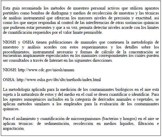 Métodos de muestreo personal para Asma Ocupacional Métodos de muestreo personal para Asma Ocupacional