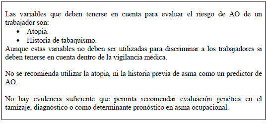 Riesgos de Asma Ocupacional Riesgos de Asma Ocupacional