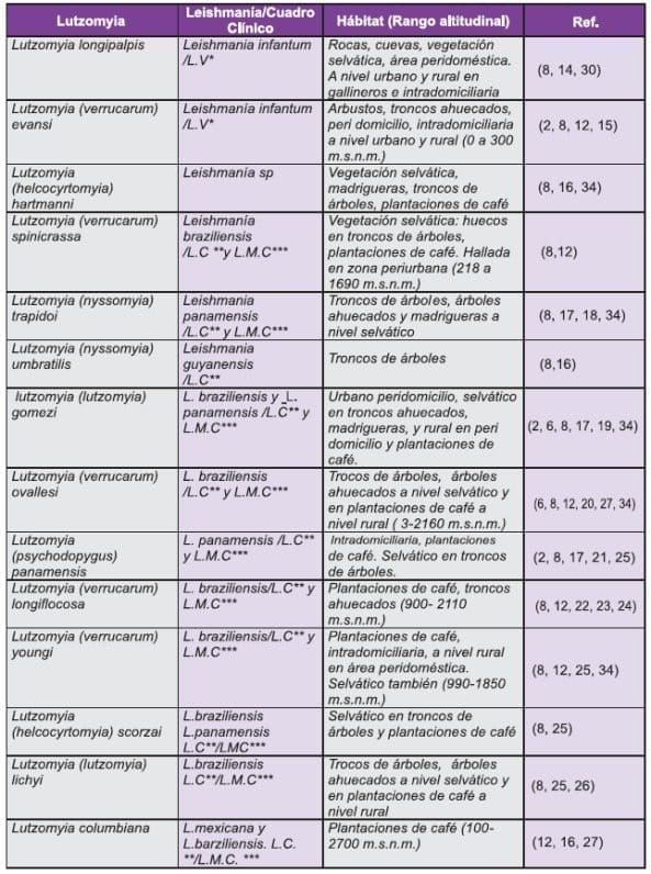 Vectores de leishmaniasis en Colombia Vectores de leishmaniasis en Colombia