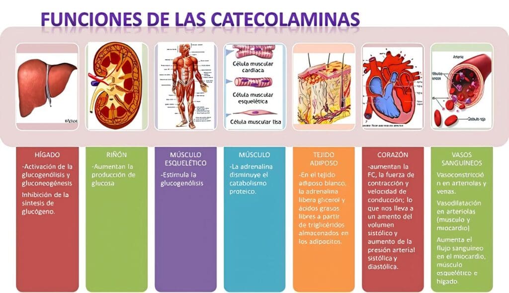 Funciones de las catecolaminas