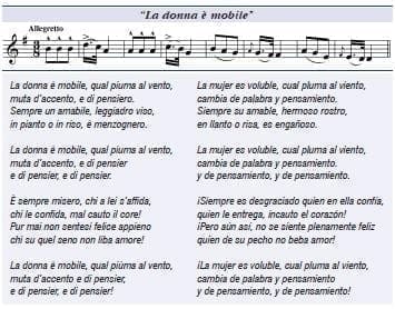 La donna e mobile La donna e mobile