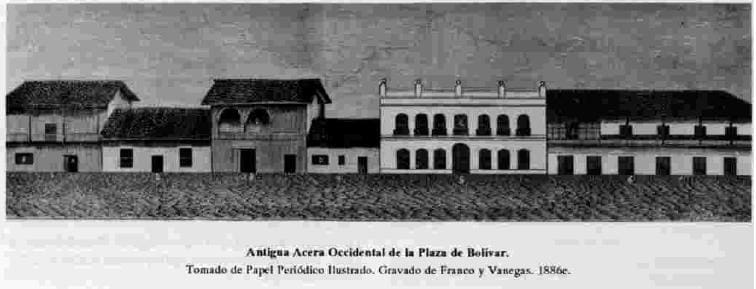 Antigua acera Plaza Bolívar