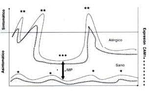 Inflamación mínima alérgicos respiratorio