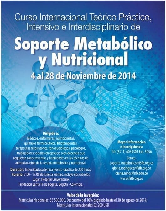 Curso Internacional de Soporte Metabólico y Nutricional Curso Internacional de Soporte Metabólico y Nutricional