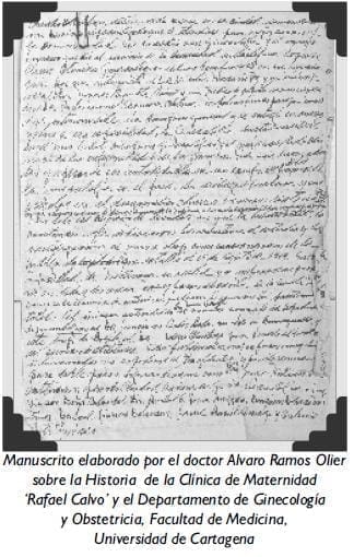 Manuscrito elaborado por el doctor Alvaro Ramos Olier Manuscrito elaborado por el doctor Alvaro Ramos Olier