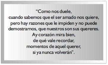 Como nos duele, cuando sabemos que el ser amado nos quiere Como nos duele, cuando sabemos que el ser amado nos quiere