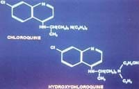 Composición de la cloroquina y la hidroxicloroquina.