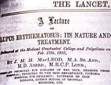 Facsimil del artículo de JMH MacLeod publicado en Lancet en 1908  Facsimil del artículo de JMH MacLeod publicado en Lancet en 1908