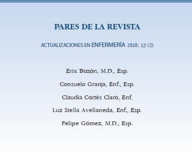 Pares de la Revista de enfermería