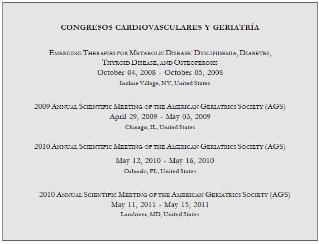 cardiovasculares y geriatría