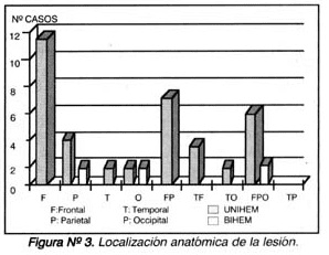 Localización anatómica de la lesión Localización anatómica de la lesión