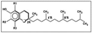 Estructura química del tocofero Estructura química del tocofero