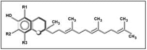 Estructura química del tocotrienol