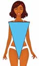 Figura de triangulo invertido - vestir según la forma del cuerpo