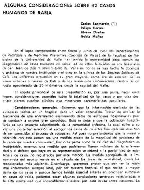 42 C⁮asos de rabia humana