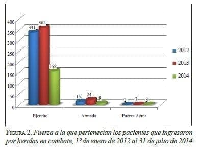 Pacientes que Ingresaron por Heridas en Combate