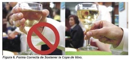 Forma Correcta de como Sostener la Copa de Vino