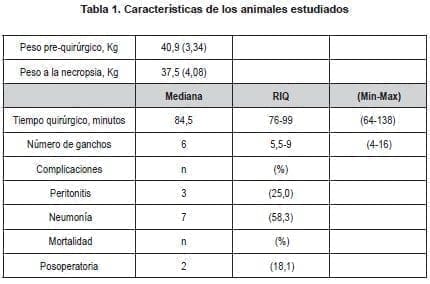 Características Animales Estudiados