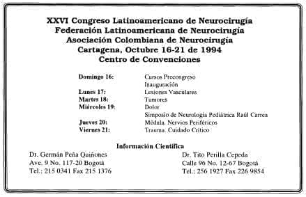 XXVI Congreso Latinoamericano Neurocirugía