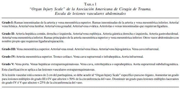 Escala de Lesiones Vasculares Abdominales