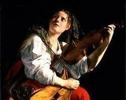 Muchacha tocando el laúd - Orazio Gentileschi Muchacha tocando el laúd - Orazio Gentileschi