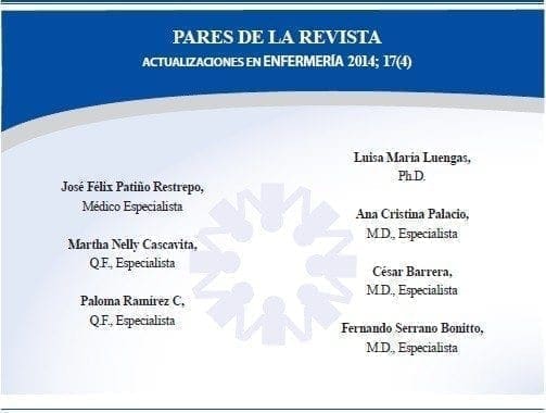 Revista de Emfermería: Pares Volumen 17 No. 4