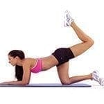 Elevaciones con patada para glúteos