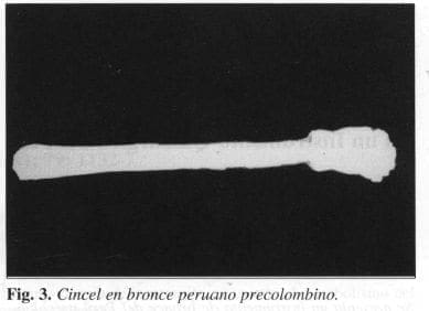 Cincel en bronce peruano