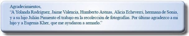 Agradecimientos de Sonia Echeverri Agradecimientos de Sonia Echeverri