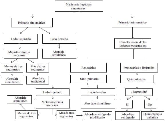 Tratamiento de las metástasis hepáticas sincrónicas