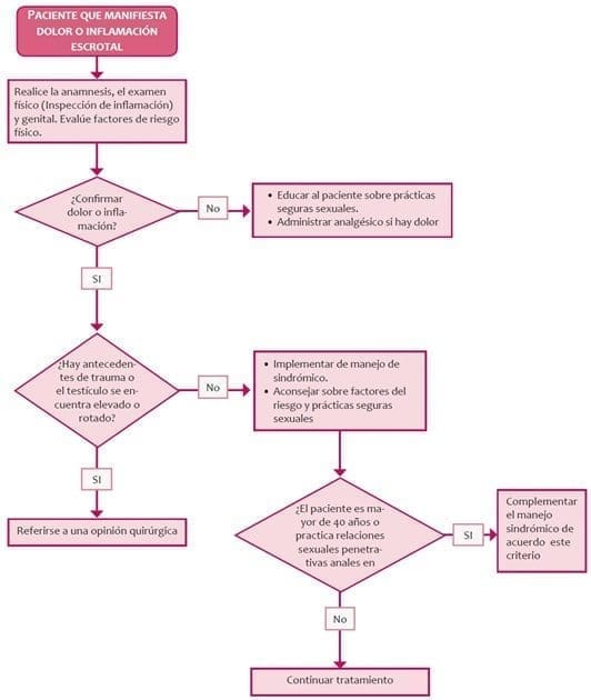 Síndrome inflamación escrotal