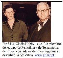 Gladis Hobby con Alexander Fleming Gladis Hobby con Alexander Fleming