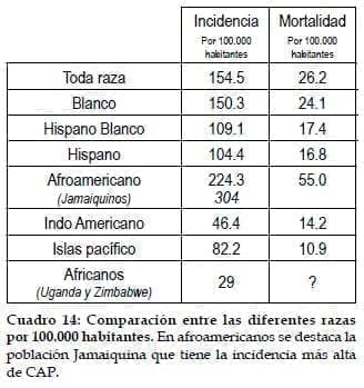 Comparación entre las diferentes razas Comparación entre las diferentes razas