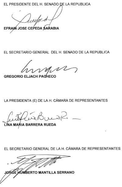 Firmas Ley 1909