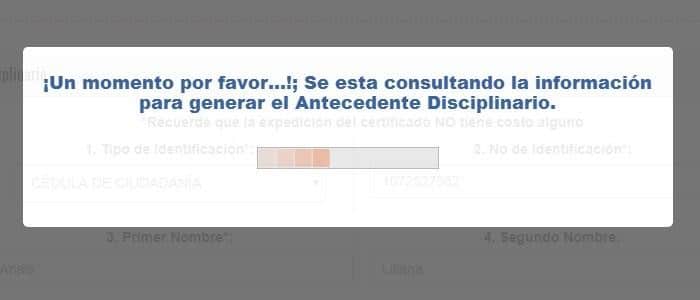 Certificado Antecedente Disciplinario 3