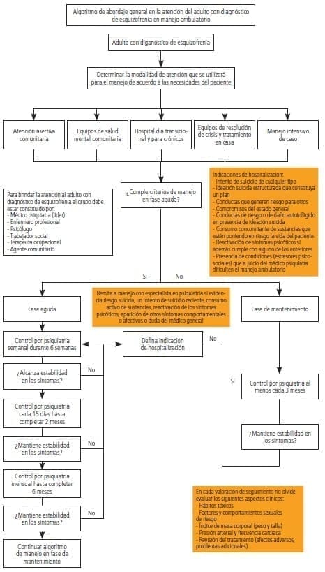 Adulto con diganóstico de esquizofrenia