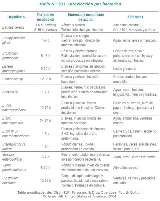 Intoxicación por bacterias Intoxicación por bacterias