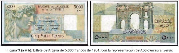 Historia de la Humanidad, Billete de Argelia de 5.000 francos de 1951 Historia de la Humanidad, Billete de Argelia de 5.000 francos de 1951