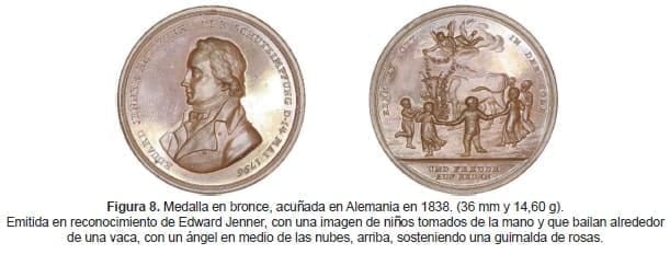 Medalla en bronce, acuñada en Alemania en 1838 Medalla en bronce, acuñada en Alemania en 1838