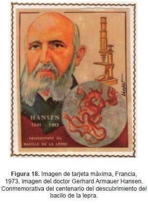 Imagen de tarjeta máxima, descubrimiento del bacilo de la lepra Imagen de tarjeta máxima, descubrimiento del bacilo de la lepra