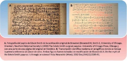 Fotografía del Papiro Edwin Smith